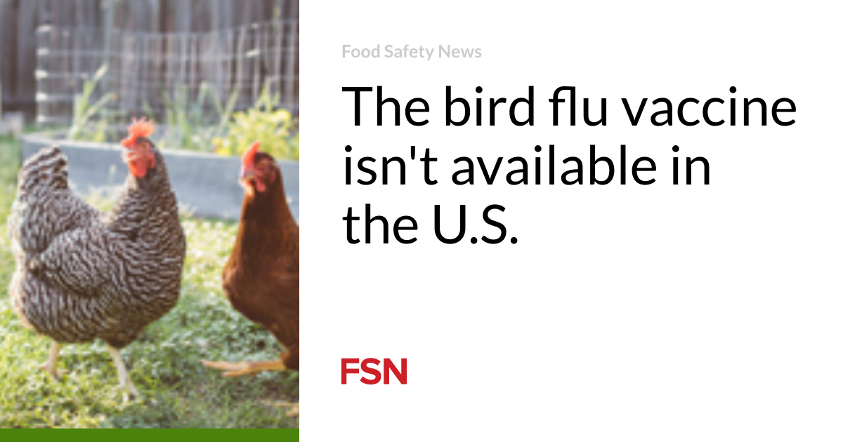The bird flu vaccine isn’t available in the U.S.