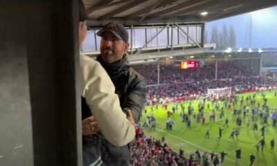 Peep Ryan Reynolds and Rob McElhenney react to Wrexham’s promotion