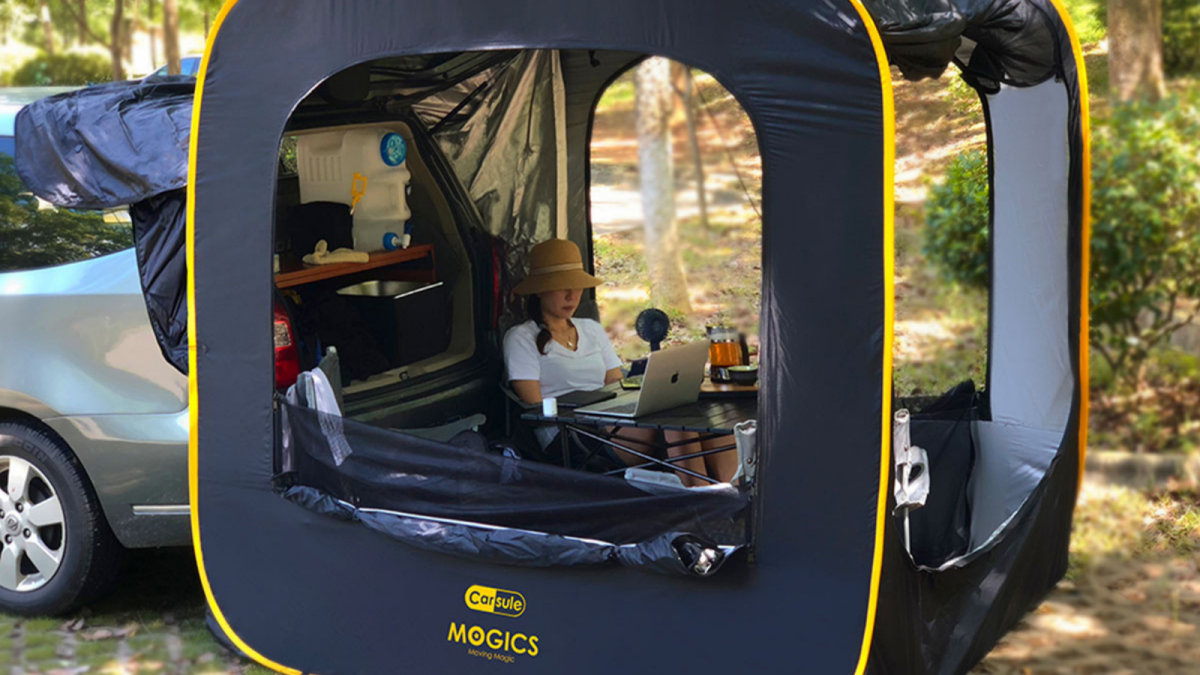 Camp in consolation with this pop-up cabin to your automobile, on sale for $310