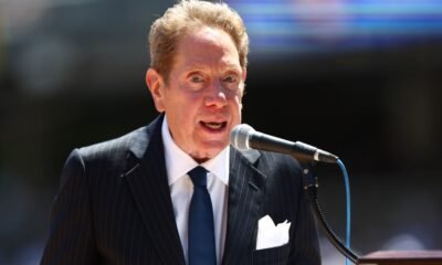 John Sterling plunked by harmful ball all over Yankees-Purple Sox game