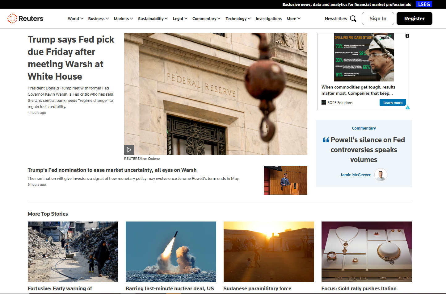 Get Published in Reuters magazine