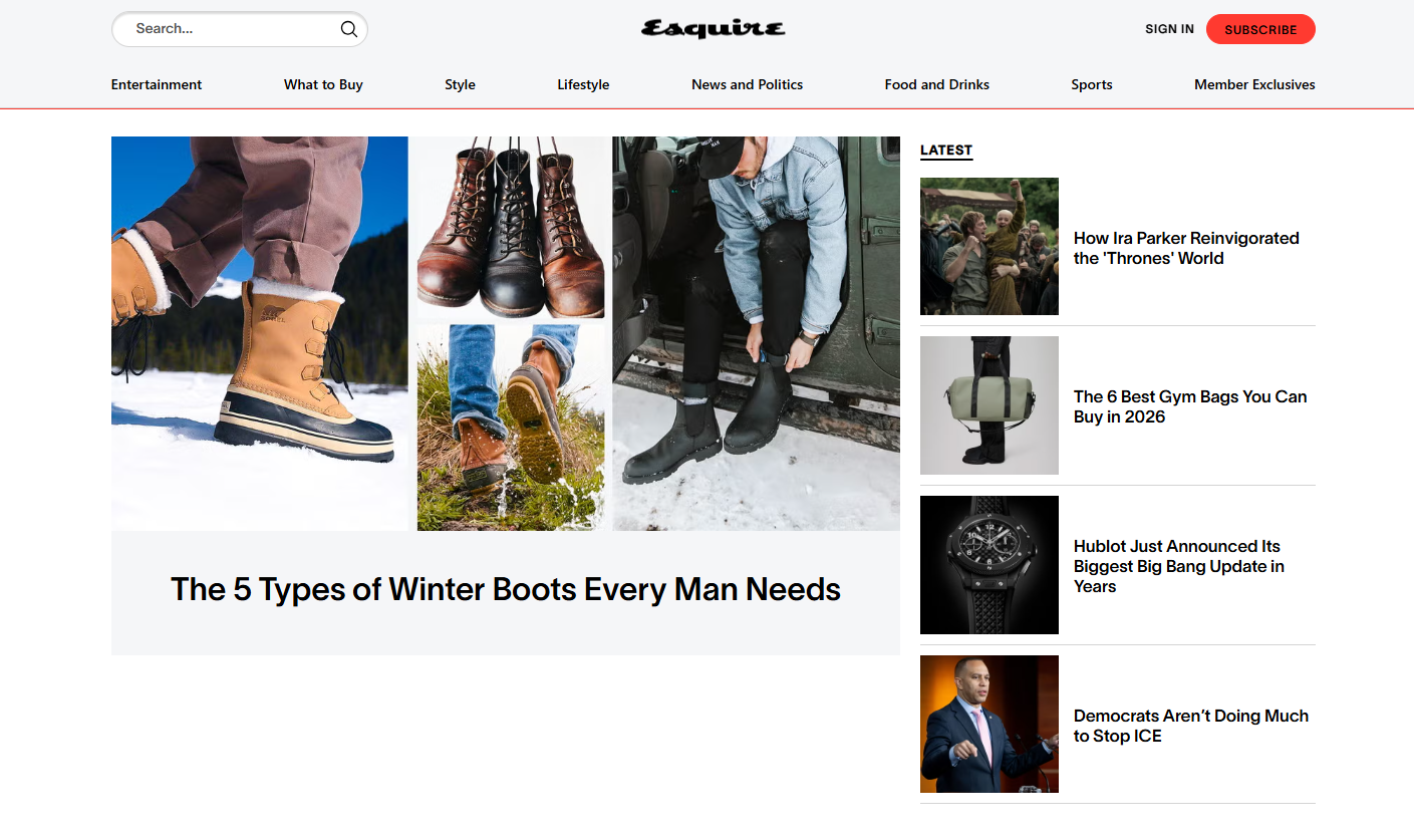 Get featured in Esquire