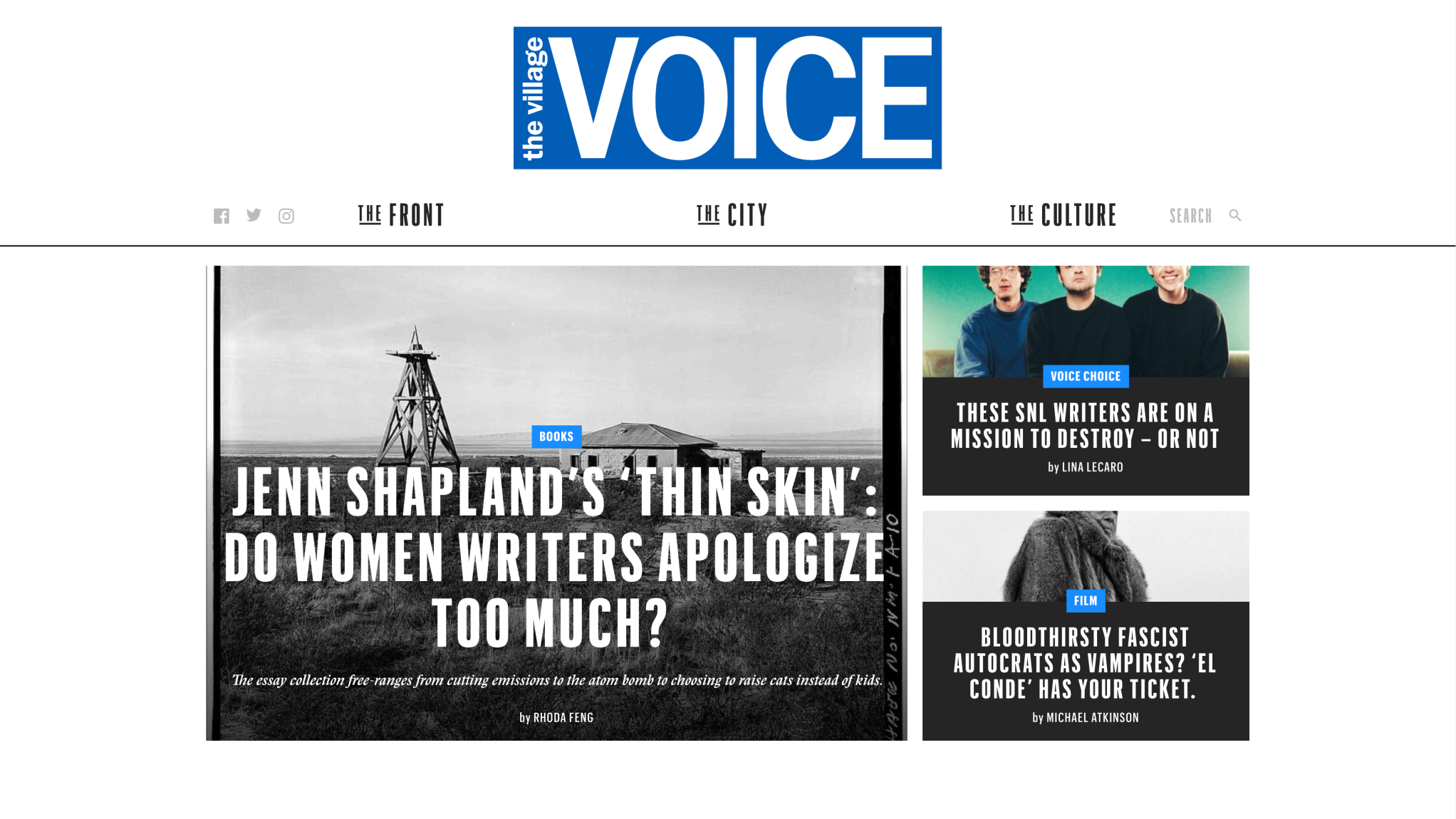 Get featured in Village Voice