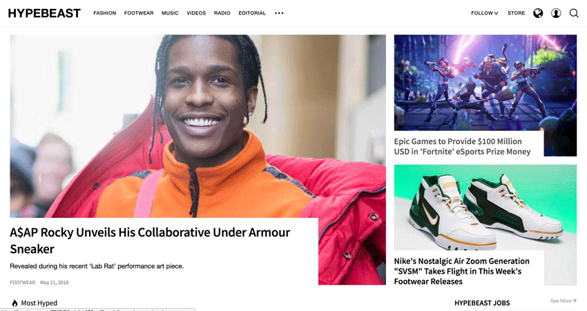 Get published in Hypebeast